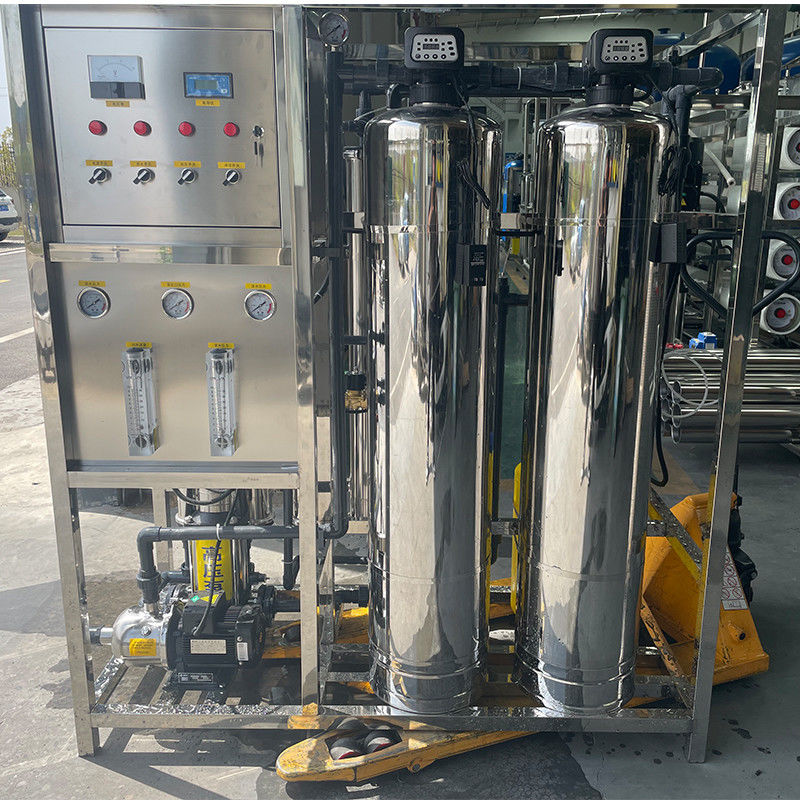 1.5Kw 380V 물 정화용 2단계 산업용 RO 물 필터링 장비